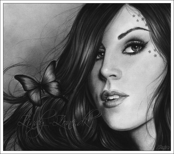 Kat Von D Drawing by Zindy