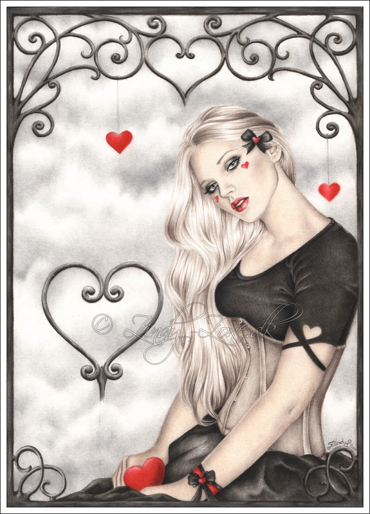 A dream of love Valentine Drawing by Zindy