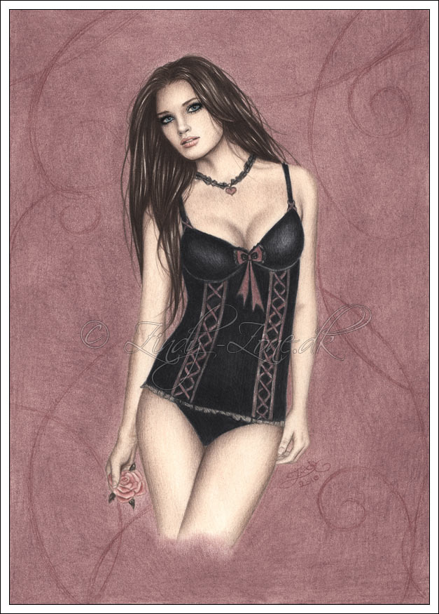 Soft Rose Pinup by Zindy S. D. Nielsen