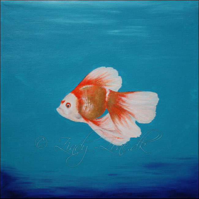 Gold Fish Painting by Zindy