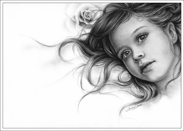 Winter Rose Little Girl by Zindy