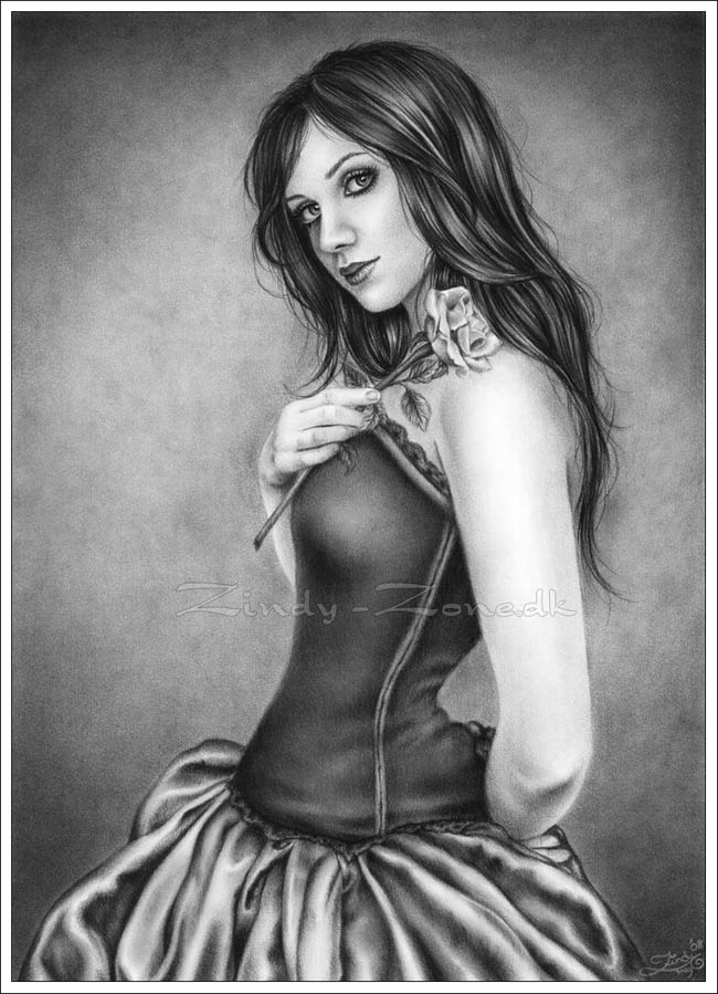 The girl with the rose