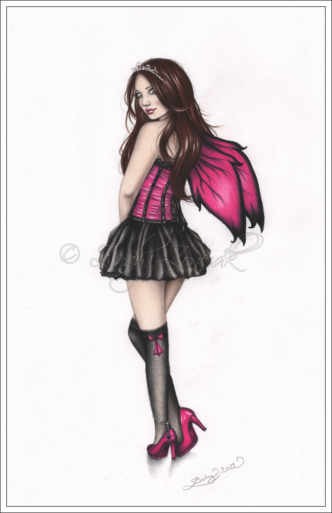 Pink Fairy Pinup by Zindy