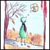 Autumn drawing by Moonlight